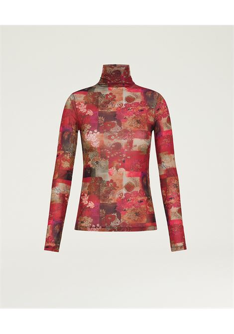 Tshirt ine in nylon stampato - multicolor bordeaux MOMONI | T-shirt | MOTS0048036