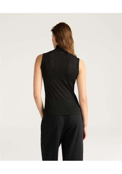 Tshirt alfred in jersey lurex unito - nero MOMONI | T-shirt | MOTS0100990
