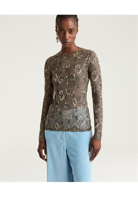 Thsirt waina in jersey jaquard lurex - multicolor army MOMONI | T-shirt | MOTS0117480