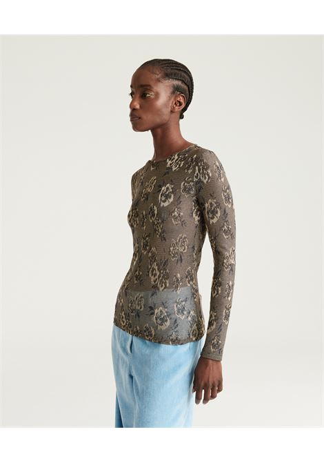 Thsirt waina in jersey jaquard lurex - multicolor army MOMONI | T-shirt | MOTS0117480