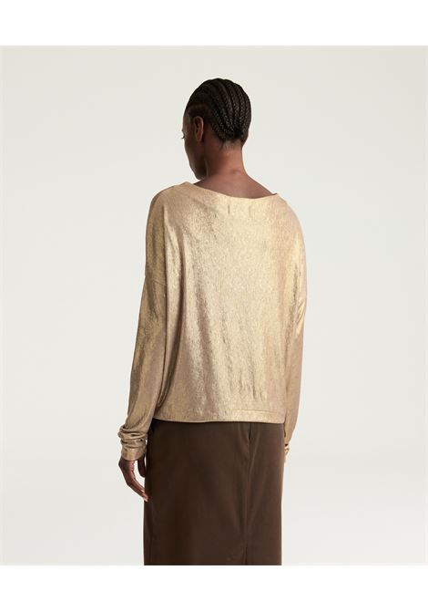 Tshirt mia in jersey laminato - oro MOMONI | T-shirt | MOTS0130280