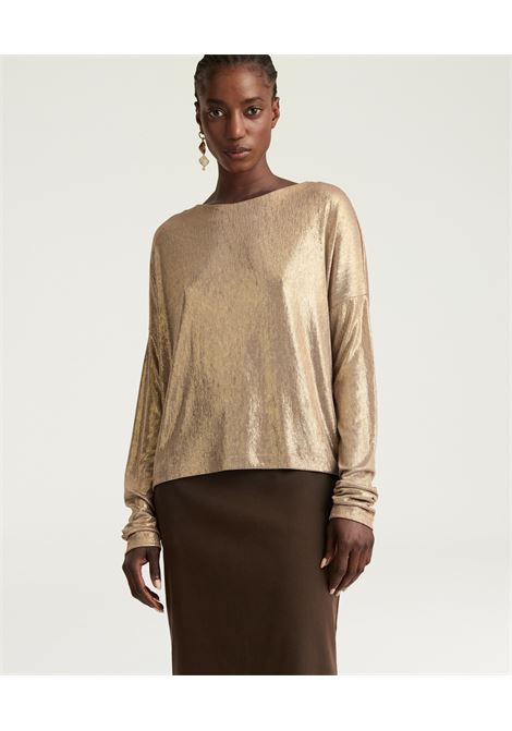 Tshirt mia in jersey laminato - oro MOMONI | T-shirt | MOTS0130280