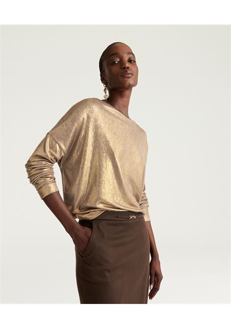 Tshirt mia in jersey laminato - oro MOMONI | T-shirt | MOTS0130280