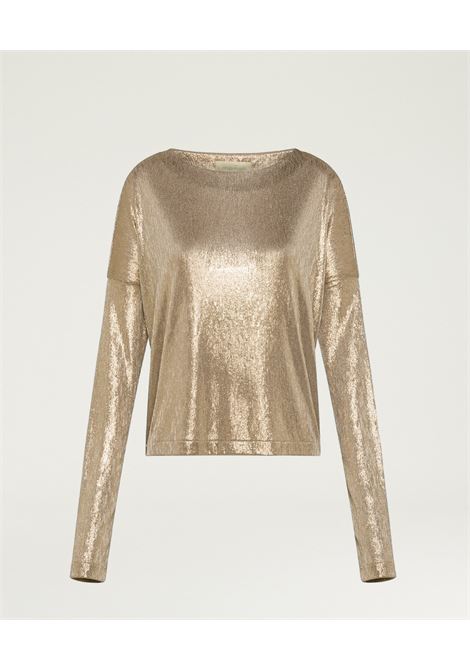 Tshirt mia in jersey laminato - oro MOMONI | T-shirt | MOTS0130280