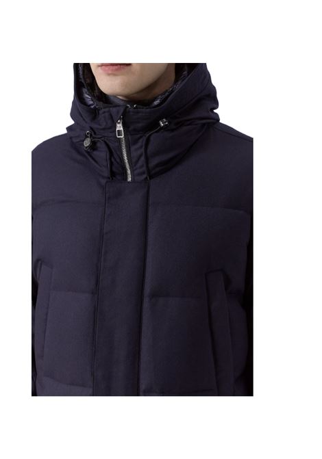 Piumino Montecore in lana blu scuro imbottito in piuma da uomo MONTECORE | Giacconi | F09MUCX501-27789