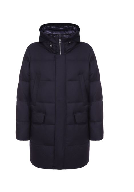 Piumino Montecore in lana blu scuro imbottito in piuma da uomo MONTECORE | Giacconi | F09MUCX501-27789