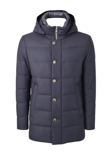 Piumino Montecore blu scuro imbottito in piuma da uomo MONTECORE | Piumini | F09MUCX581-10689