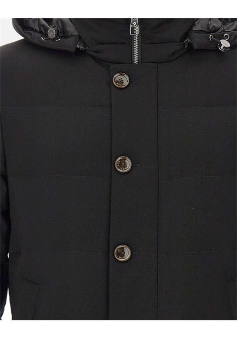 Piumino Montecore in lana nera imbottito in piuma da uomo MONTECORE | Piumini | F09MUCX581-10699