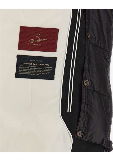 Piumino Montecore in lana nera imbottito in piuma da uomo MONTECORE | Piumini | F09MUCX581-10699