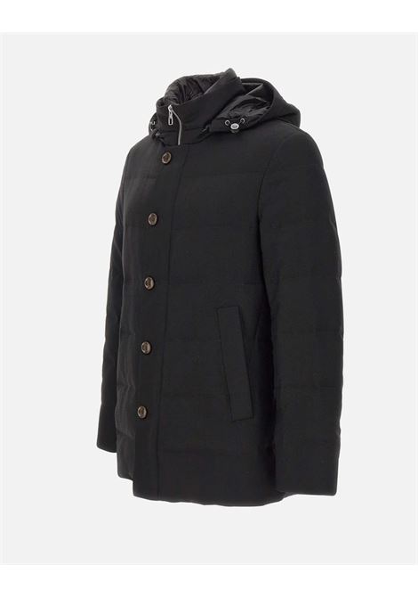 Piumino Montecore in lana nera imbottito in piuma da uomo MONTECORE | Piumini | F09MUCX581-10699