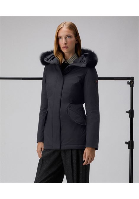 Peuterey DONNET KL FUR Slim Jacket in Stretch Nylon with Tone-on-Tone Fur PEUTEREY | Parka | PED4445NER