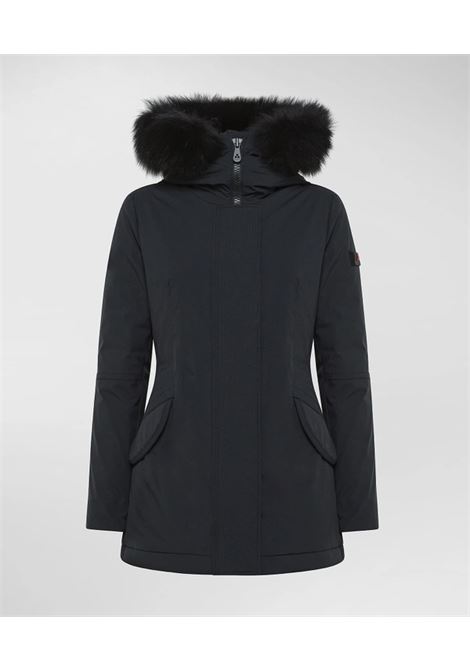 Peuterey DONNET KL FUR Slim Jacket in Stretch Nylon with Tone-on-Tone Fur PEUTEREY | Parka | PED4445NER
