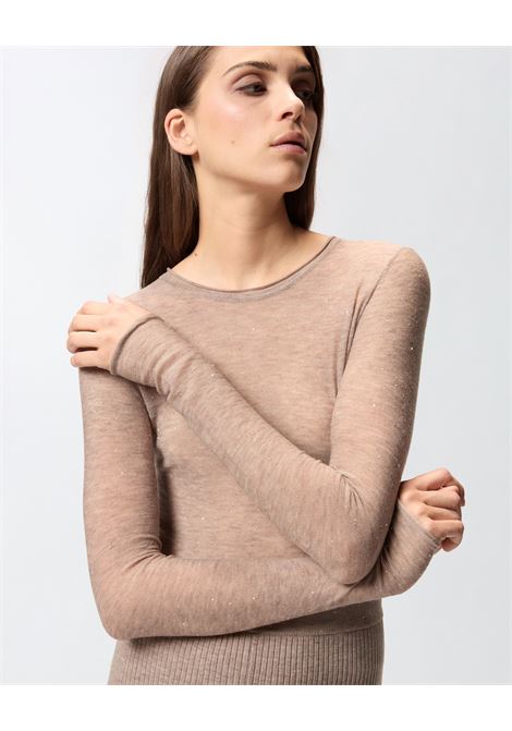 Maglia girocollo con paillettes PINKO | Maglieria | 105398-A2PMD23