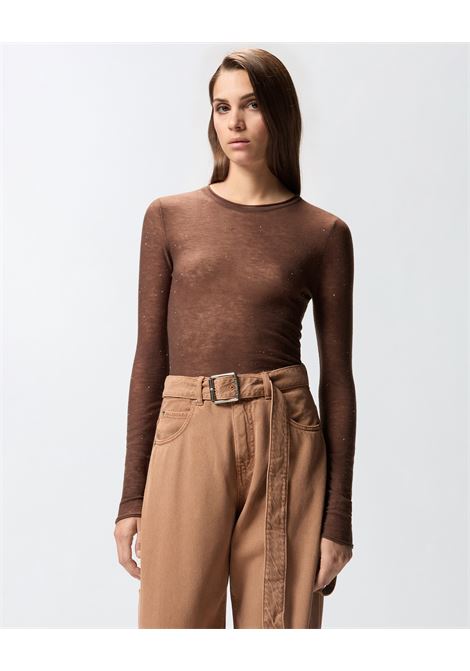 Maglia girocollo con paillettes PINKO | Maglieria | 105398-A2PML73