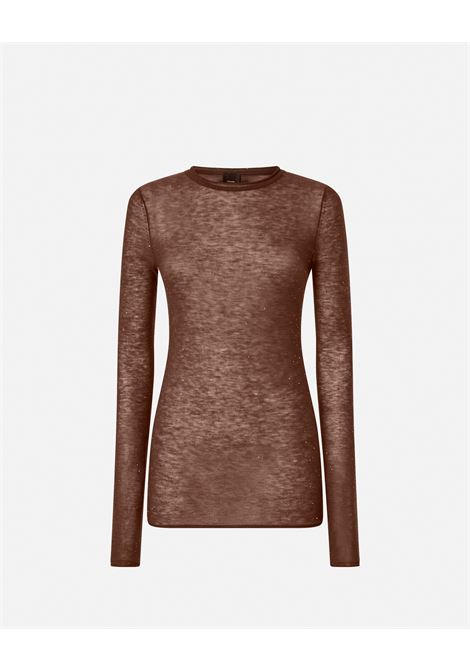 Maglia girocollo con paillettes PINKO | Maglieria | 105398-A2PML73