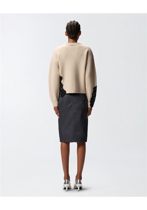 Maglione Girocollo con Pizzo Macramé - Pinko PINKO | Maglieria | 105505-A2R1D05