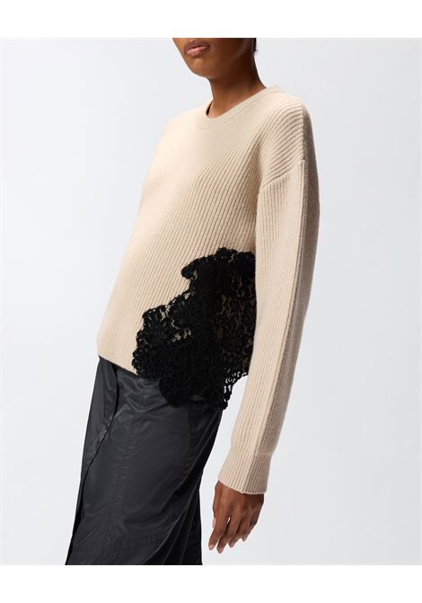 Maglione Girocollo con Pizzo Macramé - Pinko PINKO | Maglieria | 105505-A2R1D05