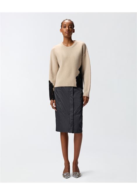 Maglione Girocollo con Pizzo Macramé - Pinko PINKO | Maglieria | 105505-A2R1D05