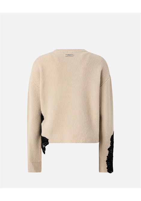 Maglione Girocollo con Pizzo Macramé - Pinko PINKO | Maglieria | 105505-A2R1D05