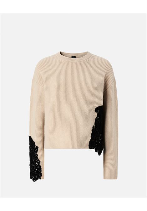 Maglione Girocollo con Pizzo Macramé - Pinko PINKO | Maglieria | 105505-A2R1D05