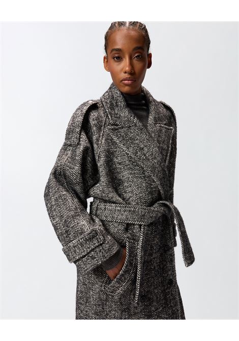 PINKO - Long coat in herringbone cloth PINKO |  | 105562-A2SEZZ2