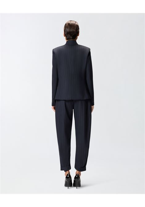 Fitted Pinstripe Wool Blazer Grey Feminine - Pinko PINKO |  | 105626-A2QYEZ1