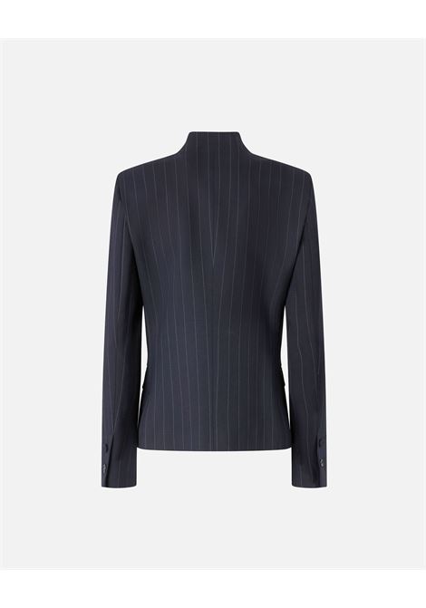 Fitted Pinstripe Wool Blazer Grey Feminine - Pinko PINKO |  | 105626-A2QYEZ1