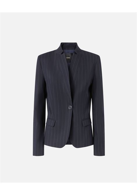 Fitted Pinstripe Wool Blazer Grey Feminine - Pinko PINKO |  | 105626-A2QYEZ1