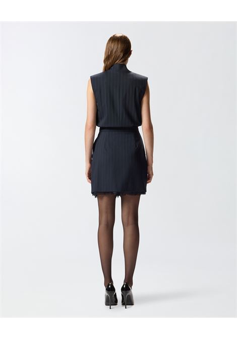 PINKO - Pinstripe poly wool sleeveless short dress PINKO |  | 105829-A2QYEZ1