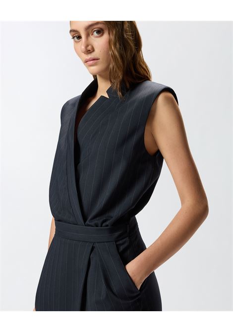 PINKO - Pinstripe poly wool sleeveless short dress PINKO |  | 105829-A2QYEZ1