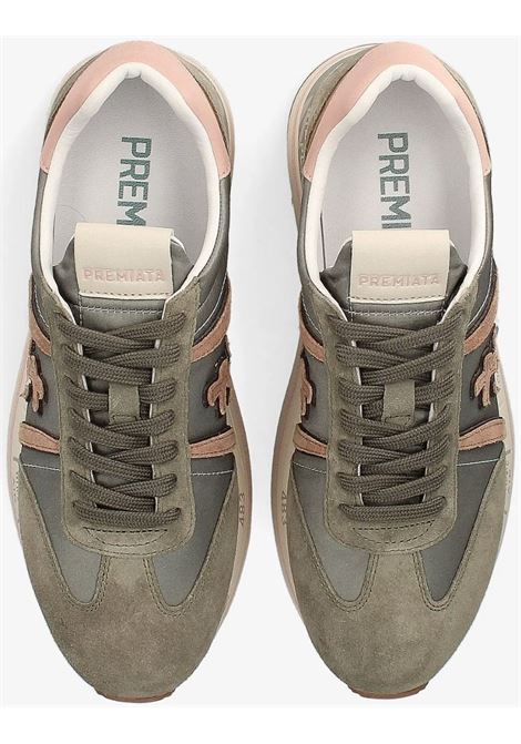 Premiata Beth womens platform sneakers in sage green suede PREMIATA |  | BETH6956