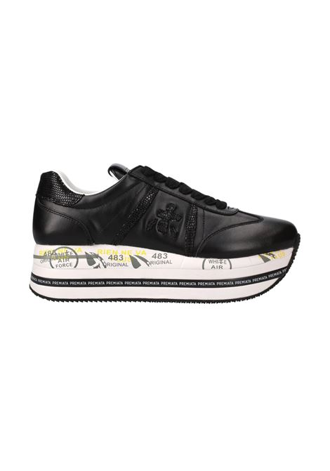 Premiata Beth 7107 Leather Sneakers  Iconic Black Platform Style PREMIATA |  | BETH7107