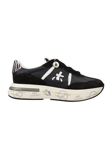 Premiata Cassie 7681 Sneakers  Black & White with Zebra Heel Detail and Side Logo PREMIATA |  | CASSIE7681