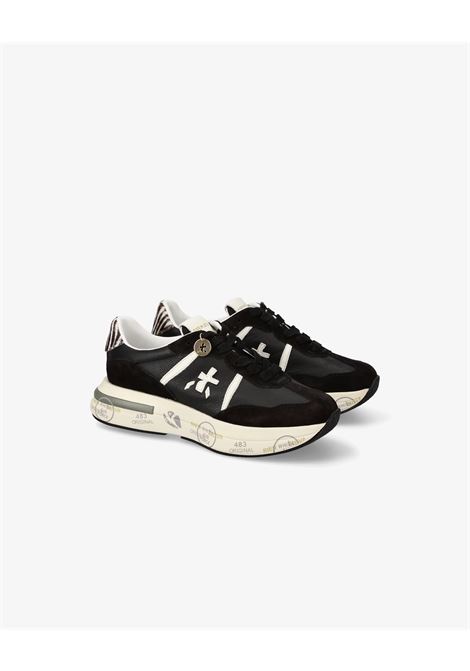 Premiata Cassie 7681 Sneakers  Black & White with Zebra Heel Detail and Side Logo PREMIATA |  | CASSIE7681