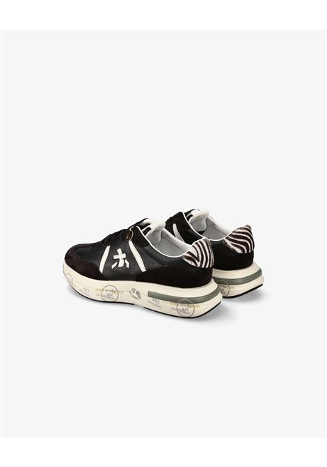 Premiata Cassie 7681 Sneakers  Black & White with Zebra Heel Detail and Side Logo PREMIATA |  | CASSIE7681