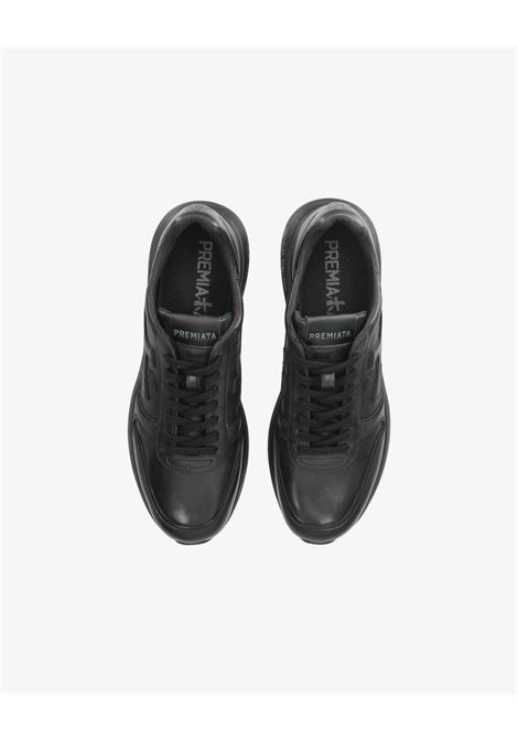 Premiata Mick 1453N Sneakers  Black Leather and Fabric with Iconic Logo PREMIATA |  | MICK1453N