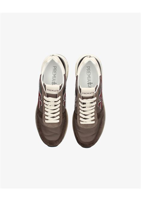 Premiata Mick 7714 Sneakers  Brown Leather and Nylon with Iconic Logo PREMIATA |  | MICK7714