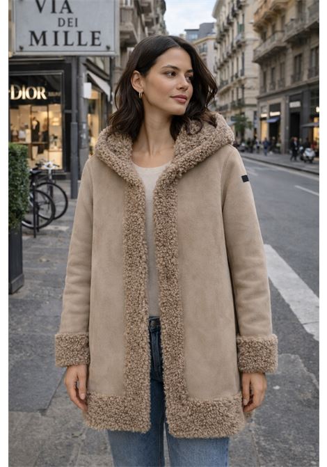 RRD Giubbino Reversibile in Montone con Cappuccio Tabacco RRD | Giubbotti | W2557187