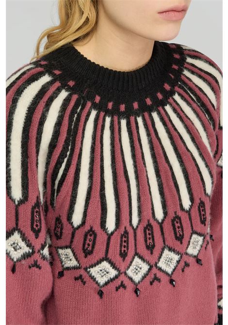 Semicoture Adriane Jacquard Knit with Rhinestone Details SEMICOUTURE |  | S5WF25MX107