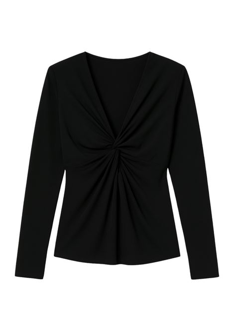 Semicoture Jaione Viscose Jersey Blouse SEMICOUTURE |  | S5WJ30Y69-0