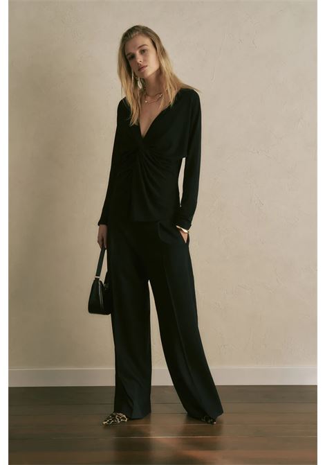 Semicoture Jaione Viscose Jersey Blouse SEMICOUTURE |  | S5WJ30Y69-0