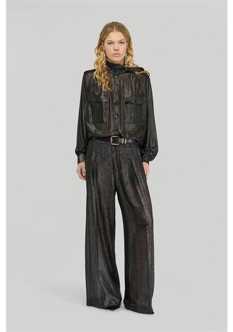 Semicoture Jhonny Metallic Viscose Palazzo Pants SEMICOUTURE |  | S5WN11VSM01