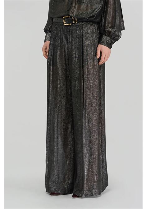 Semicoture Jhonny Metallic Viscose Palazzo Pants SEMICOUTURE |  | S5WN11VSM01