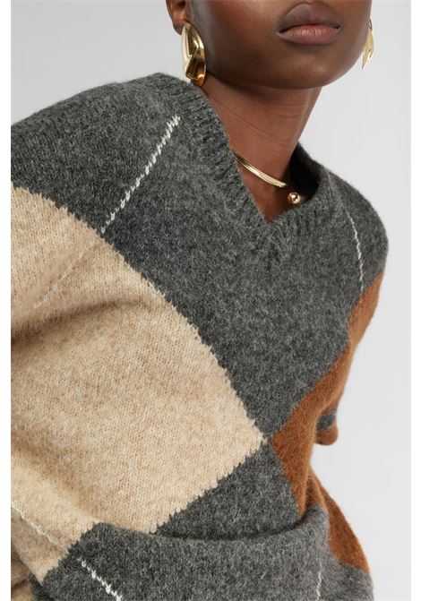 Maglia Gaston in Misto Alpaca a Rombi Semicoture SEMICOUTURE | Maglieria | Y5WF02RMB60