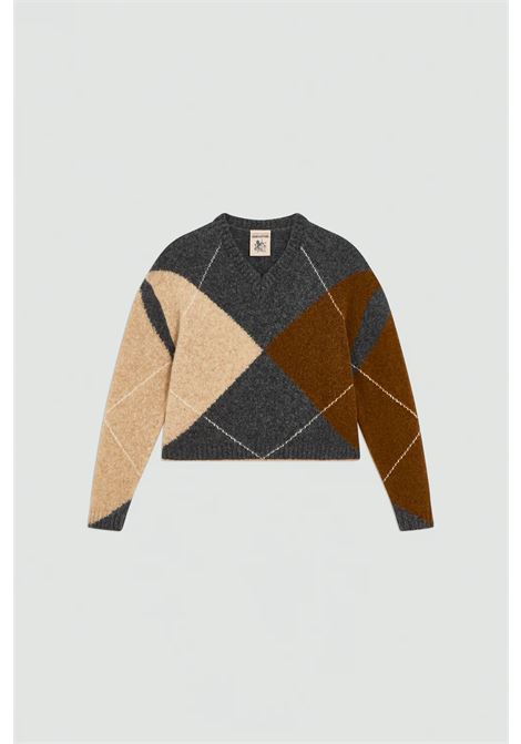 Maglia Gaston in Misto Alpaca a Rombi Semicoture SEMICOUTURE | Maglieria | Y5WF02RMB60