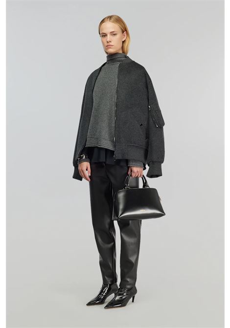 Maglia Jordan in Misto Lana con Dettaglio in Crêpe de Chine Semicoture SEMICOUTURE | Maglieria | Y5WG25X92-Y