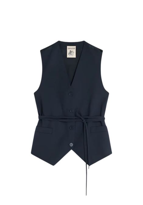 Gilet Antonina in Fresco di Lana con Cintura Semicoture SEMICOUTURE | Gilet | Y5WI02K92-1