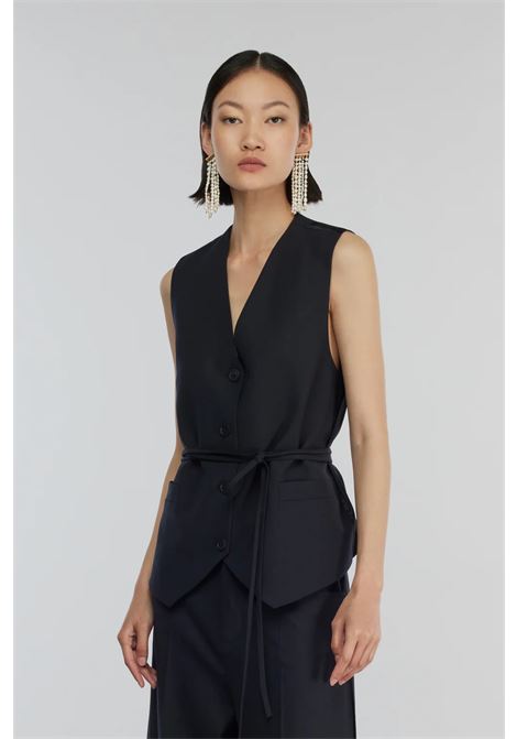 Gilet Antonina in Fresco di Lana con Cintura Semicoture SEMICOUTURE | Gilet | Y5WI02K92-1