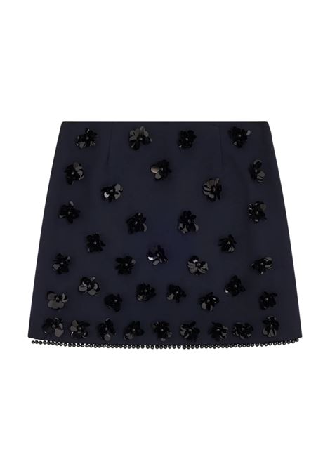 Gonna Georgina in Fresco di Lana Ricamata Semicoture SEMICOUTURE | Gonne | Y5WI19K92-1