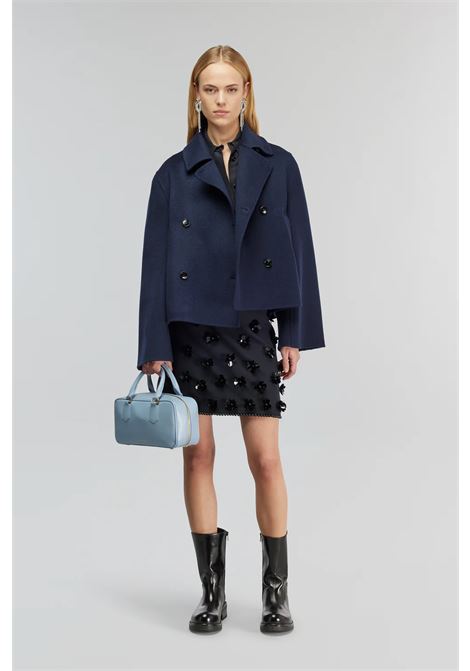 Gonna Georgina in Fresco di Lana Ricamata Semicoture SEMICOUTURE | Gonne | Y5WI19K92-1